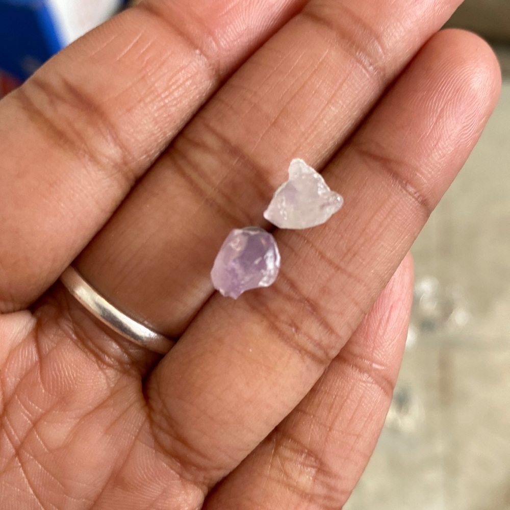 Small Natural Amethyst Studs
